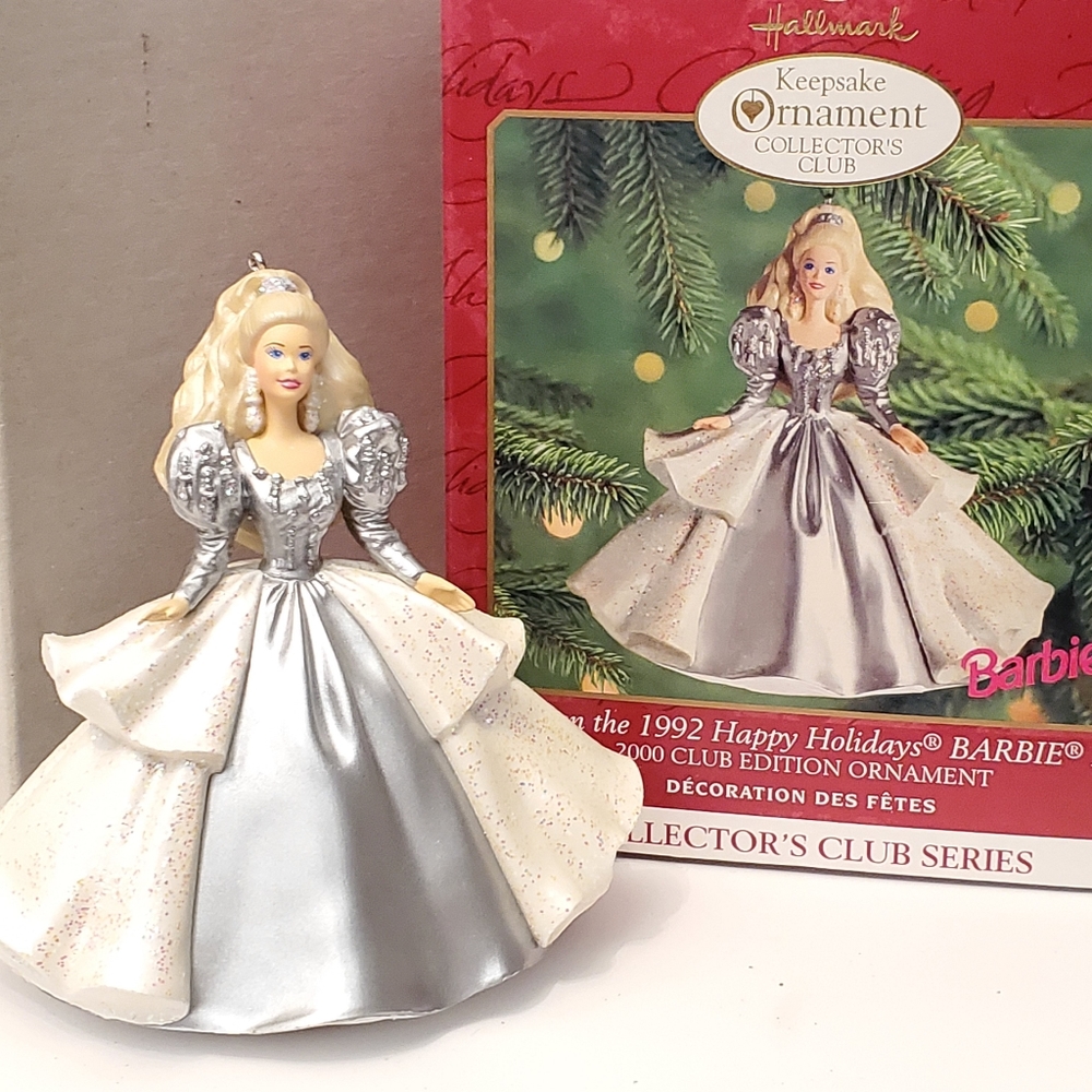 2000 Happy Holidays (1992) Barbie Fifth and Final Club Edition Ornament Hallmark
